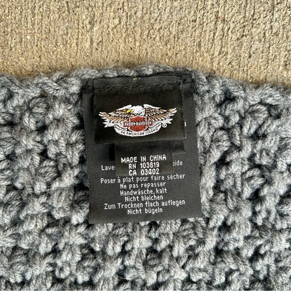 Harley-Davidson Textured Gray Scarf